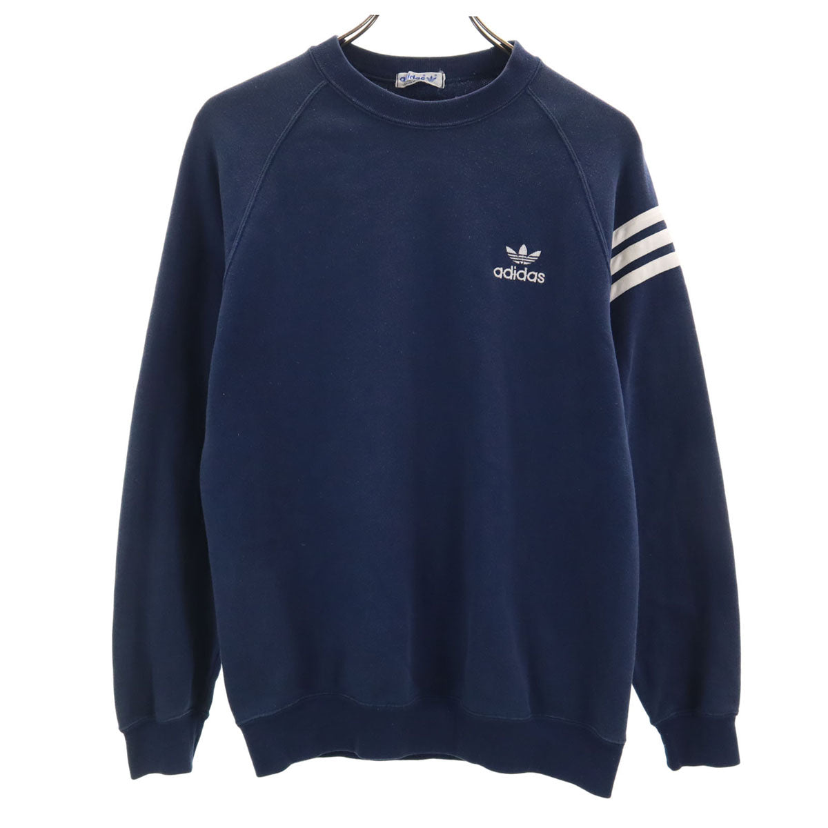 adidas アディダス 70s 80s ヴィンテージ 長袖 スウェット トレーナー M ネイビー デサント メンズ