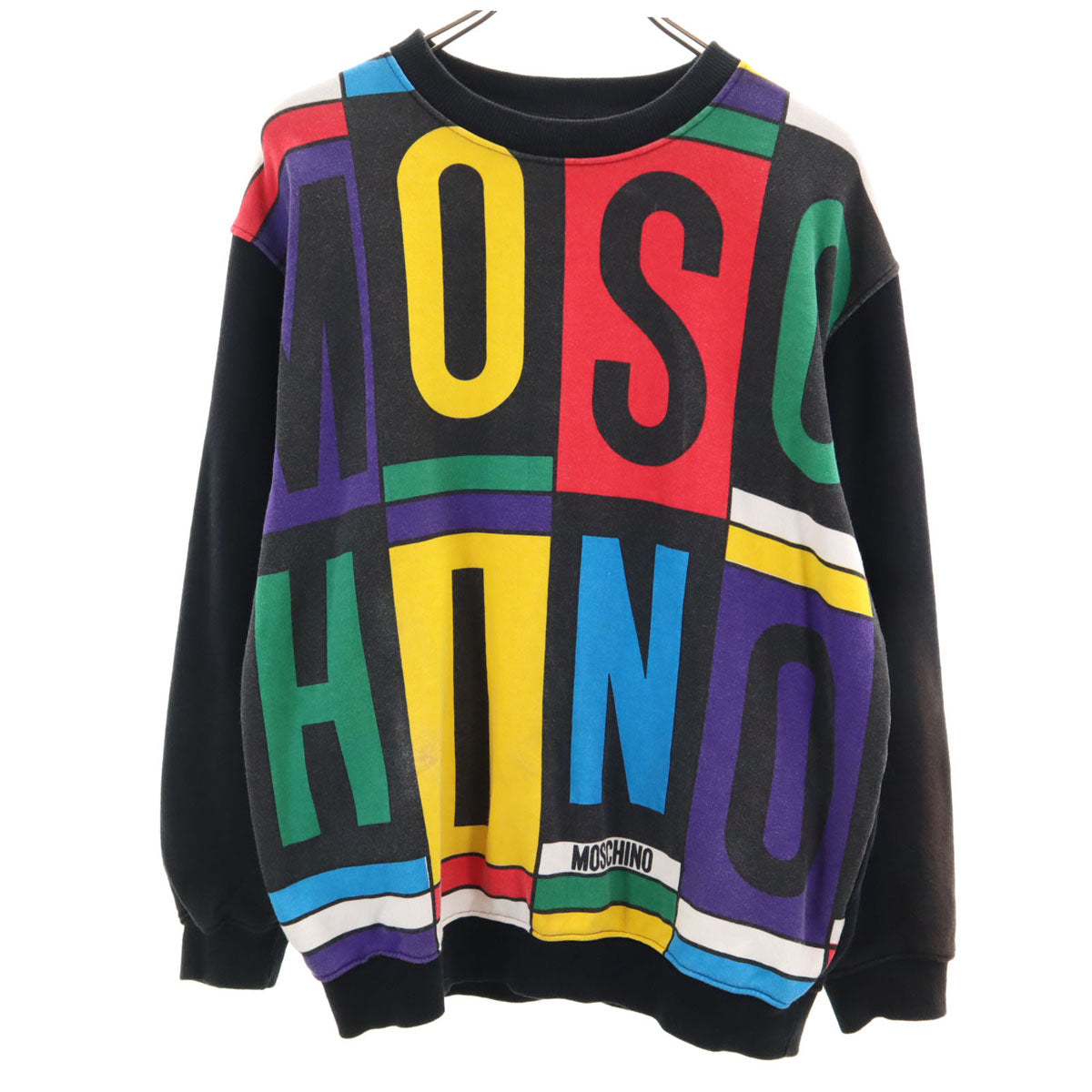 MOSCHINO JEANS モスキーノジーンズ 長袖 スウェット トレーナー 9 ブラック レディース