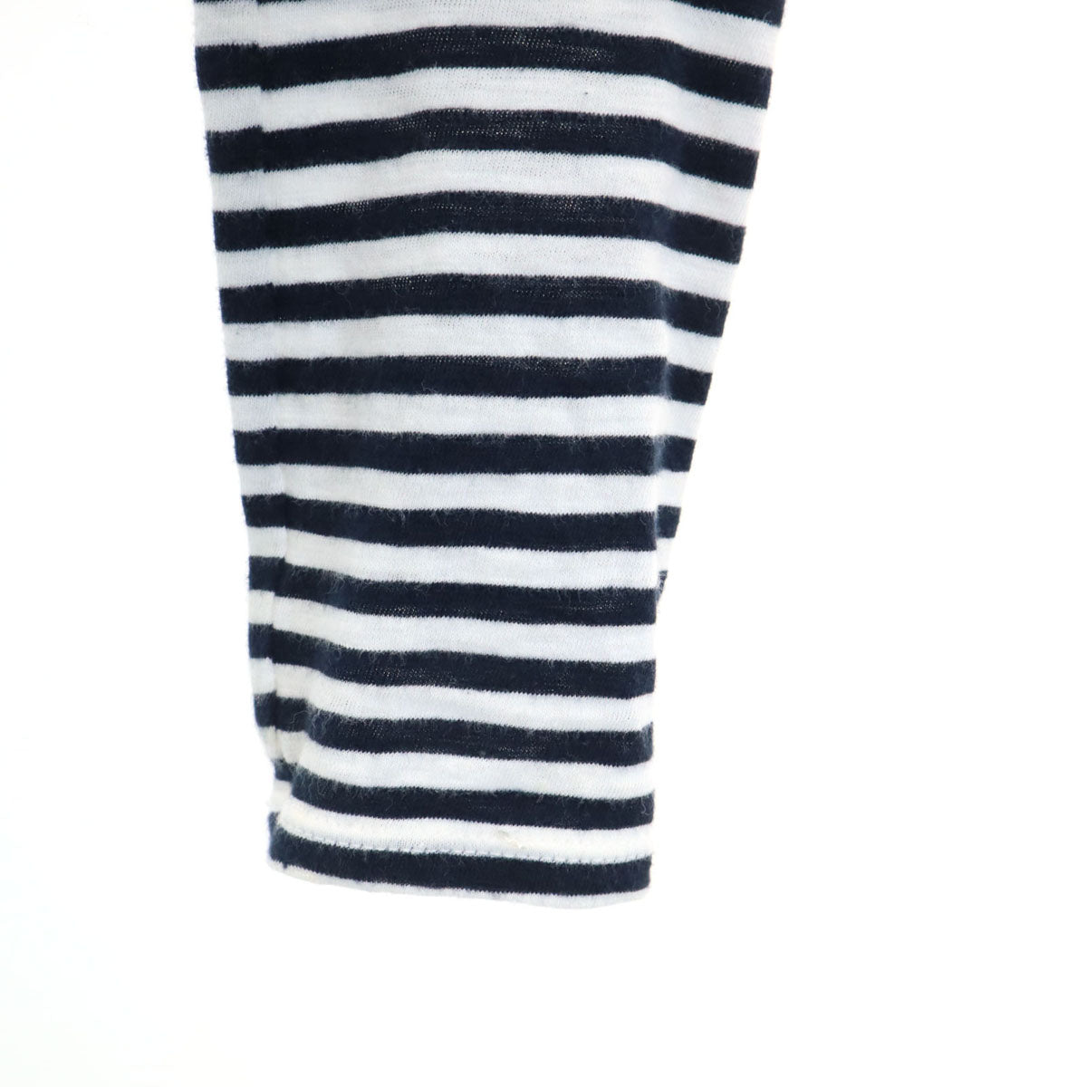 ARMANI EXCHANGE アルマーニエクスチェンジ ボーダー 長袖 ラペル カーディガン XS ホワイト レディース