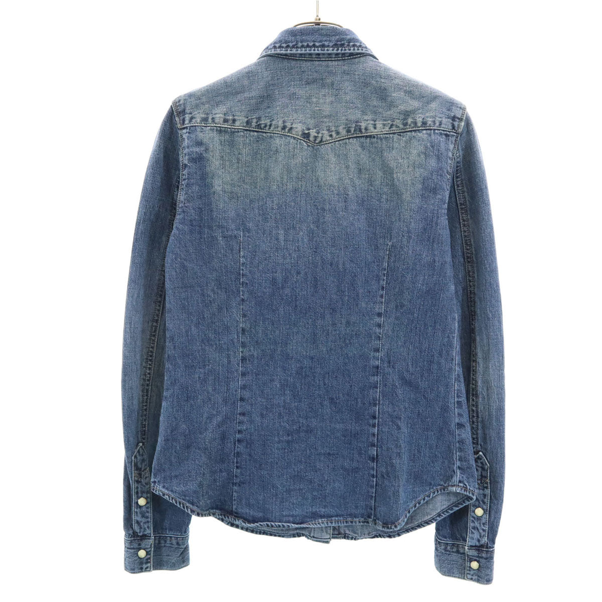 ARMANI EXCHANGE アルマーニエクスチェンジ 長袖 ダンガリー ウエスタンシャツ XS ネイビー レディース