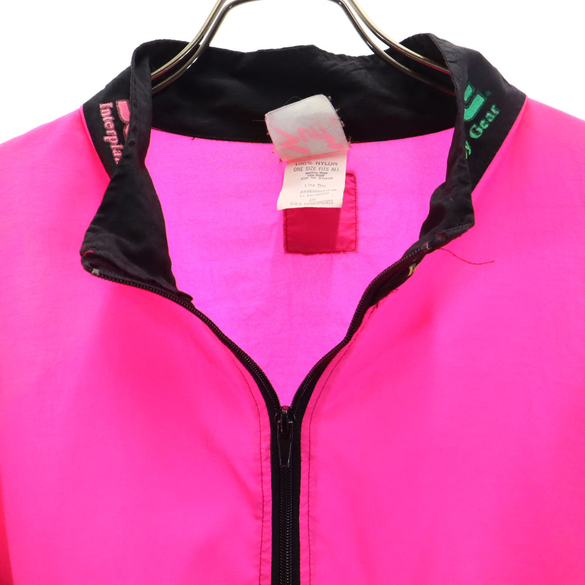 Surf STYLE 90s オールド ハーフジップ ナイロンジャケット ONE SIZE ブラック プルオーバー メンズ