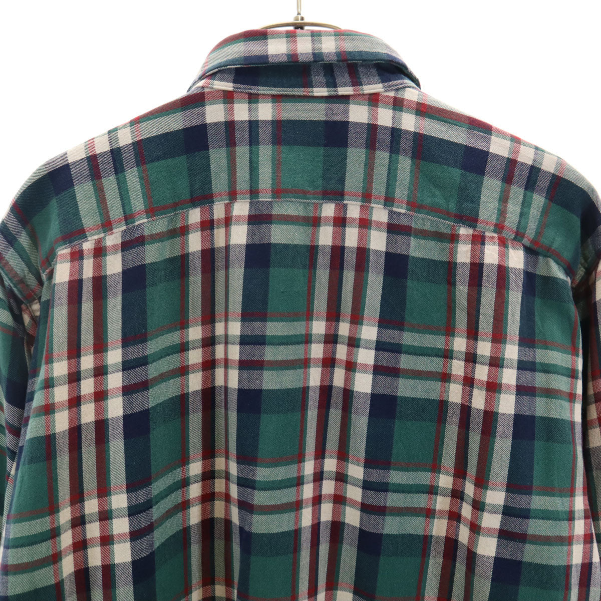 L.L.Bean エルエルビーン 80s ヴィンテージ チェック柄 長袖 ボタンダウンシャツ L グリーン アウトドア メンズ