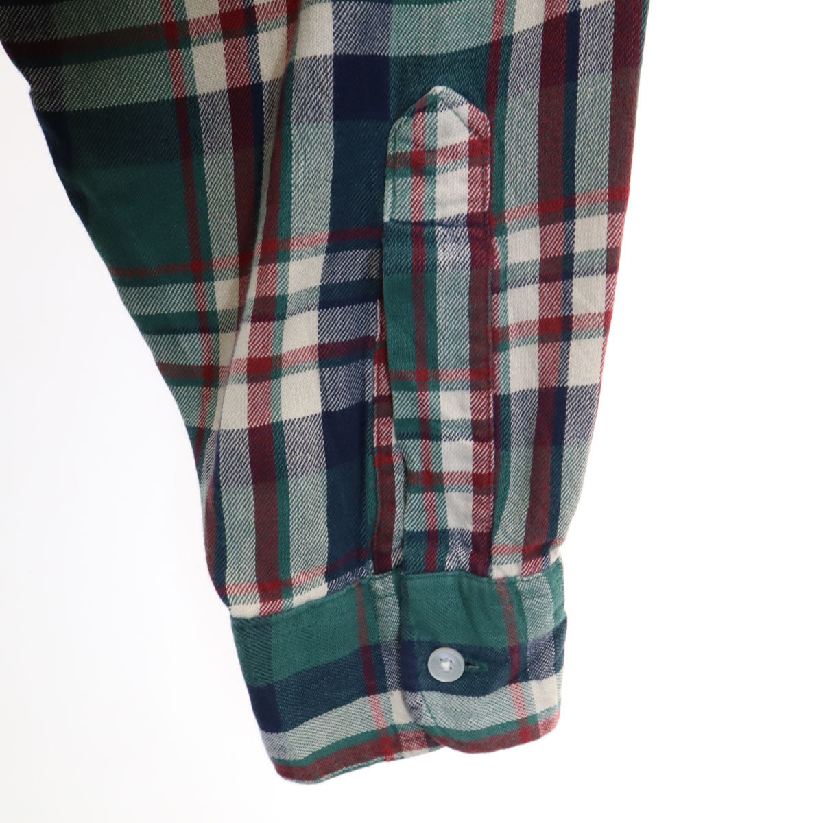 L.L.Bean エルエルビーン 80s ヴィンテージ チェック柄 長袖 ボタンダウンシャツ L グリーン アウトドア メンズ