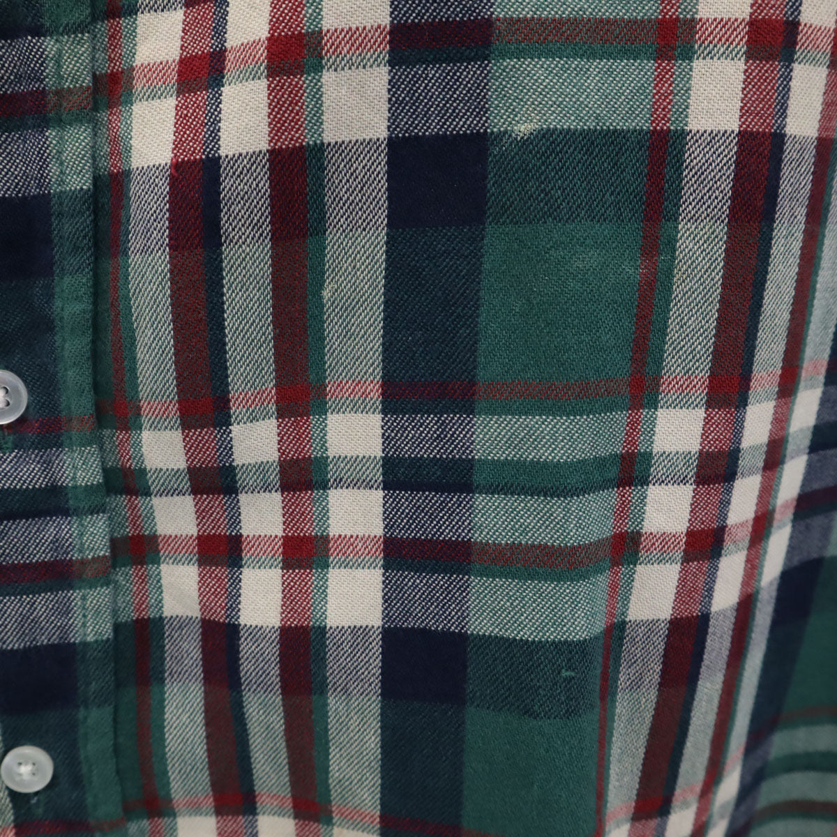 L.L.Bean エルエルビーン 80s ヴィンテージ チェック柄 長袖 ボタンダウンシャツ L グリーン アウトドア メンズ