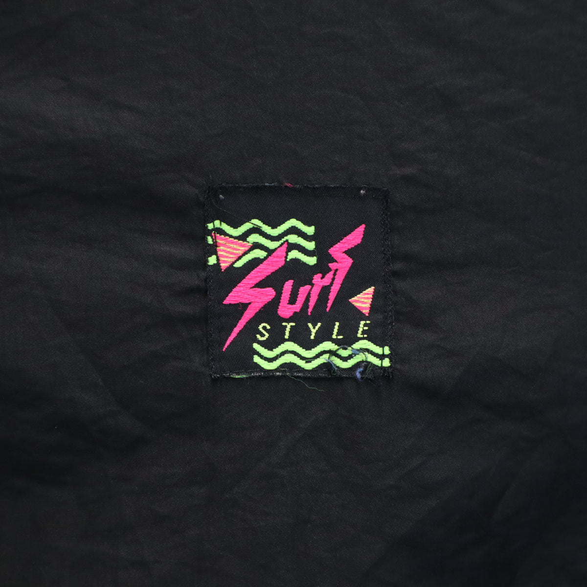 Surf STYLE 90s オールド USA製 ハーフジップ ジャケット ONE SIZE ブラック プルオーバー メンズ