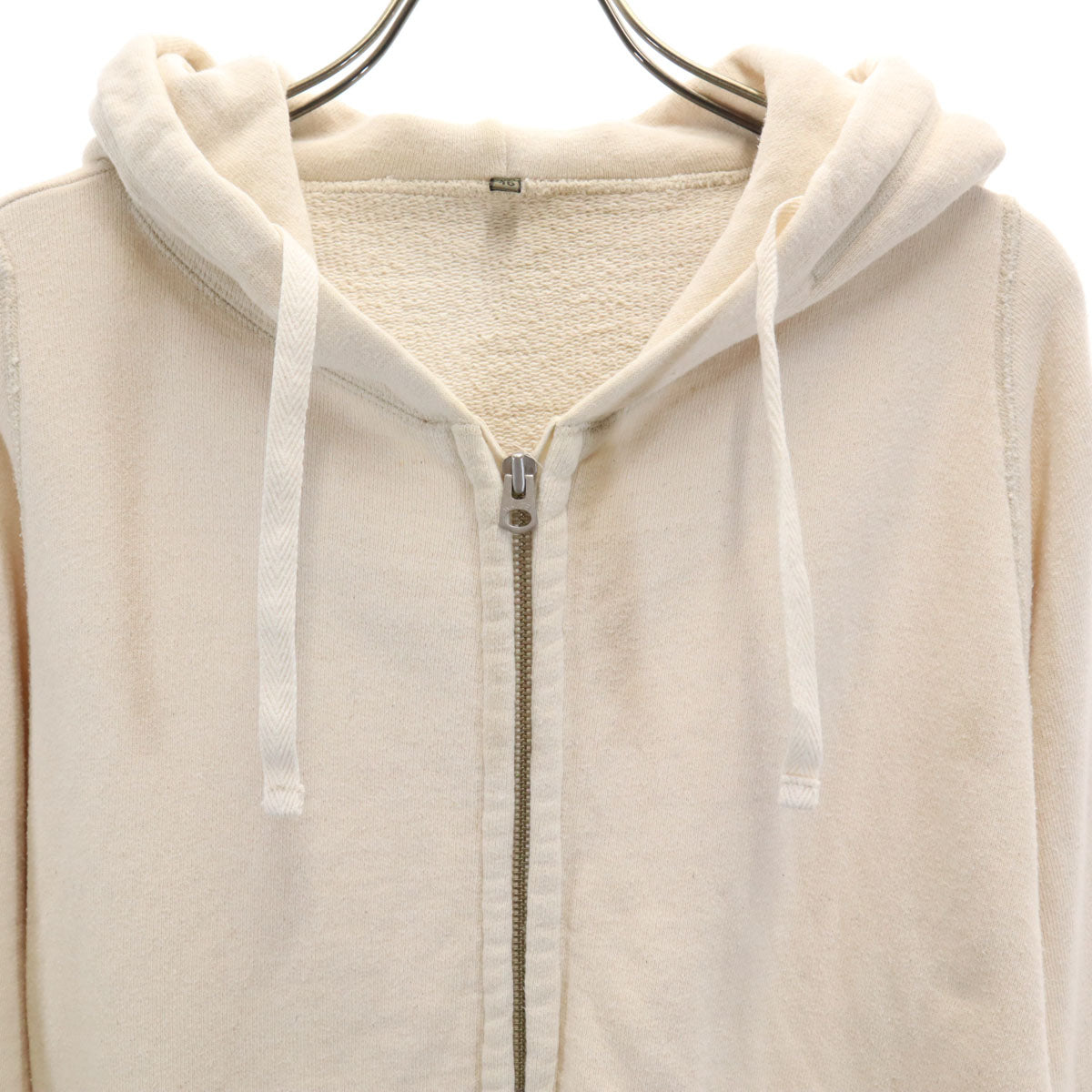 Nigel Cabourn ナイジェルケーボン 日本製 長袖 スウェット ジップパーカー 46 ベージュ メンズ