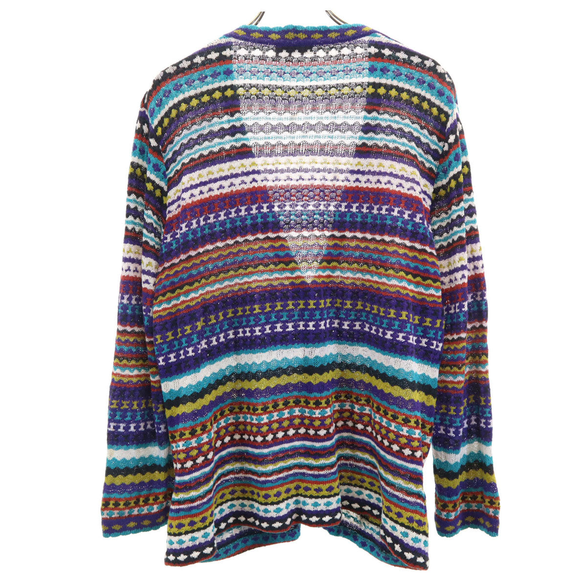 Missoni ミッソーニ イタリア製 リネンブレンド 総柄 長袖 カーディガン 31 レディース