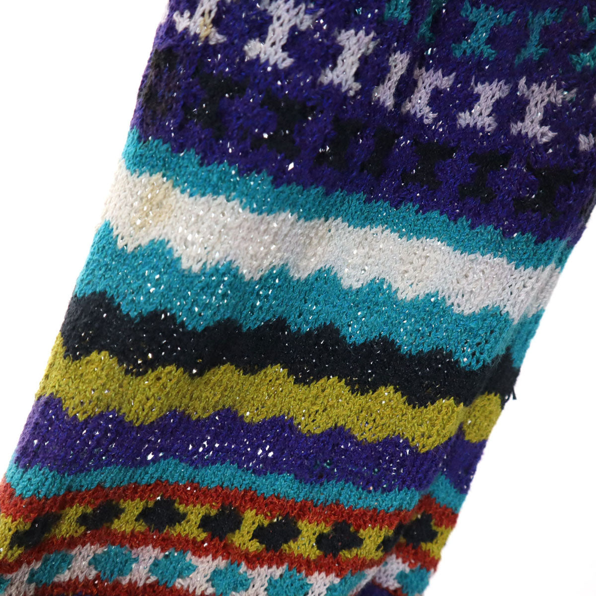 Missoni ミッソーニ イタリア製 リネンブレンド 総柄 長袖 カーディガン 31 レディース