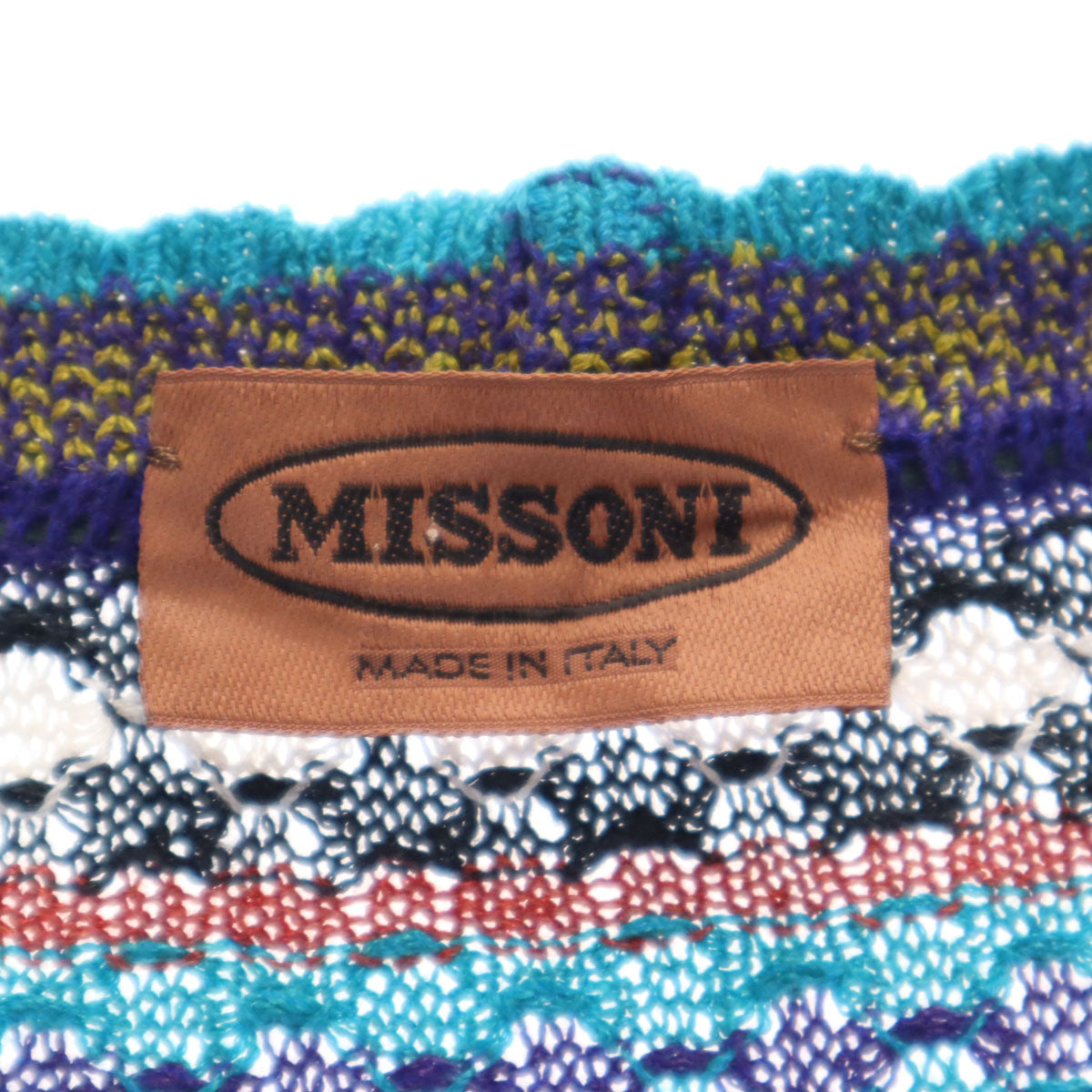 Missoni ミッソーニ イタリア製 リネンブレンド 総柄 長袖 カーディガン 31 レディース