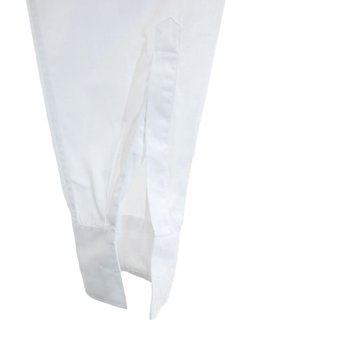 PRADA プラダ イタリア製 長袖 ダブルカラー付 コットンシャツ 42 白 2WAY メンズ