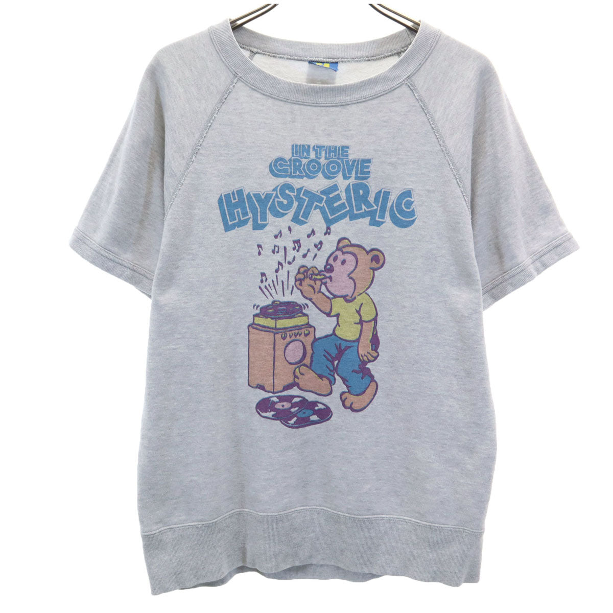 HYSTERIC GLAMOUR ヒステリックグラマー 日本製 半袖 スウェット F グレー レディース