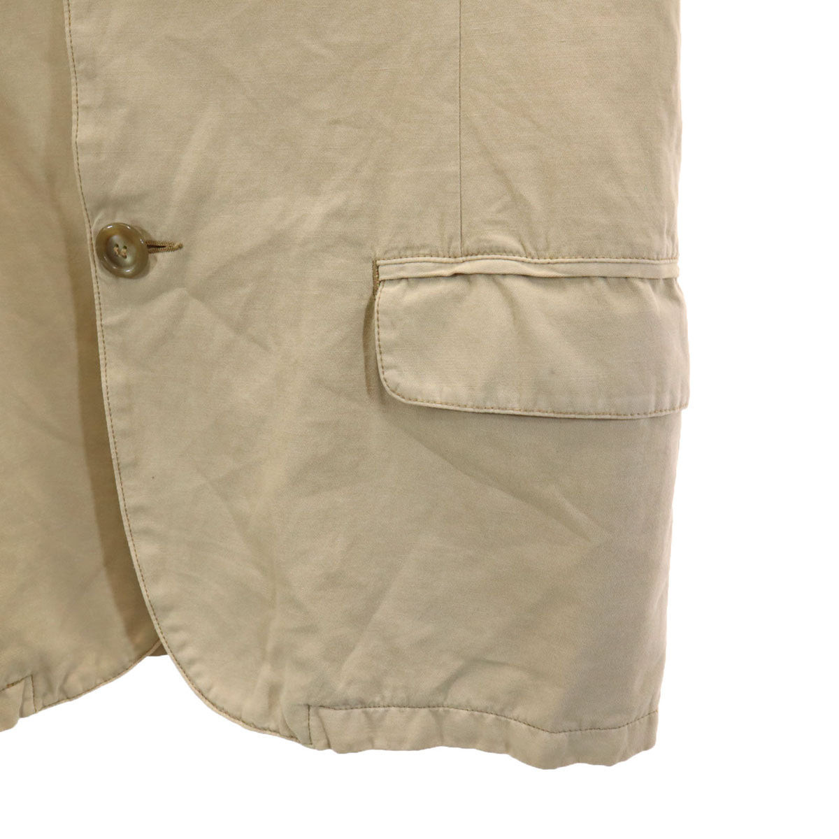 ARMANI JEANS アルマーニジーンズ イタリア製 リネンブレンド テーラードジャケット 30 ベージュ メンズ