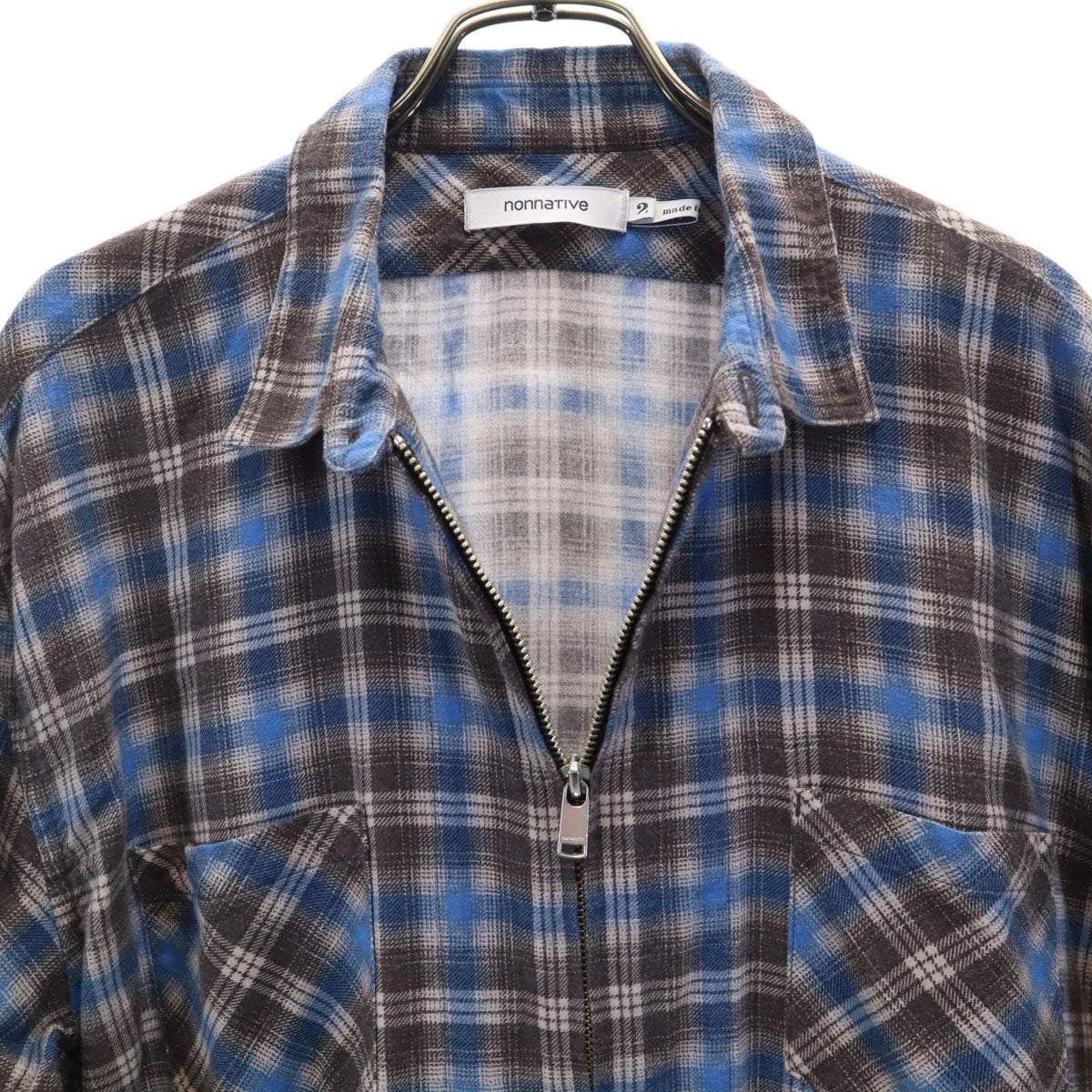nonnative ノンネイティブ 日本製 チェック柄 ワーカー シャツジャケット 2 ブラウン系 メンズ