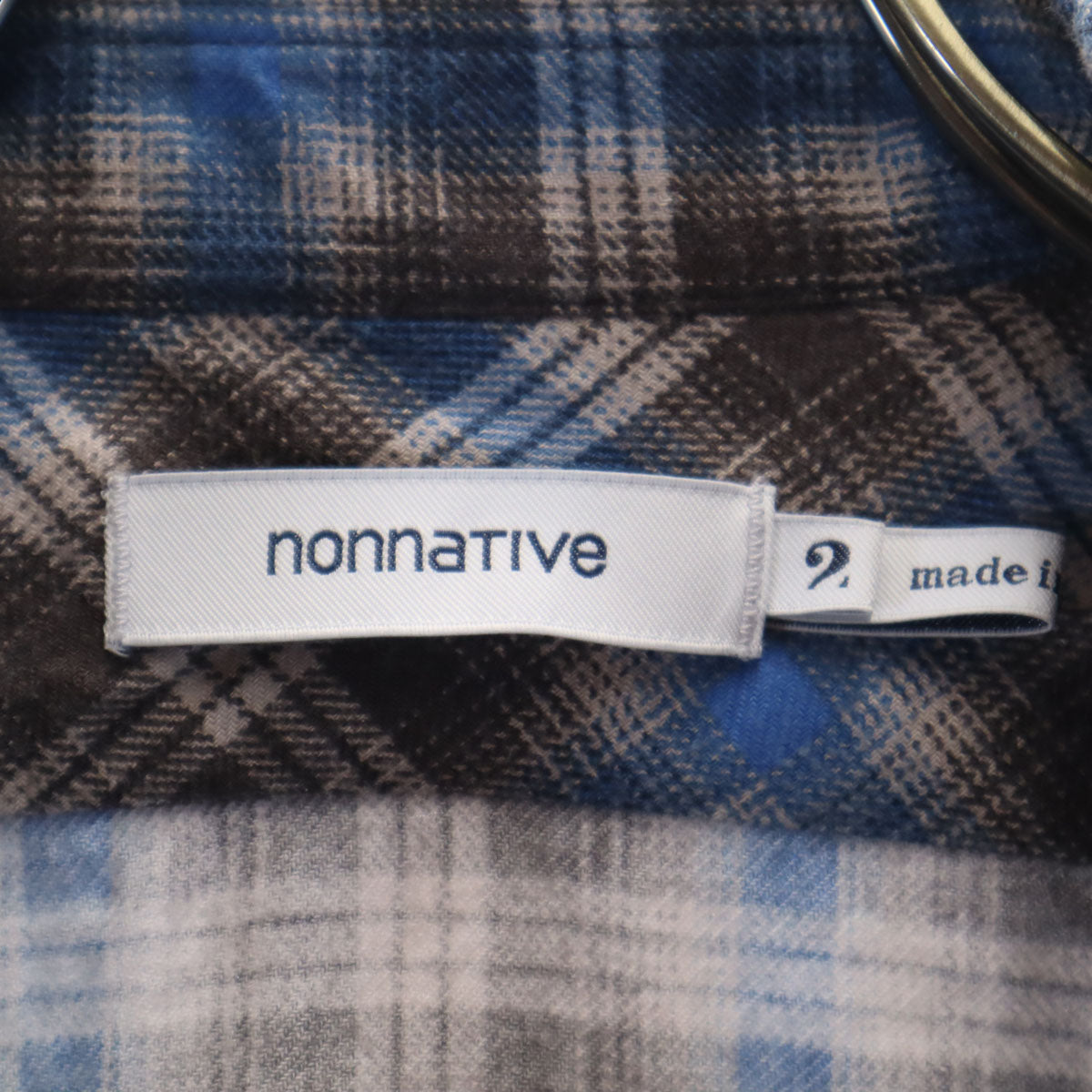 nonnative ノンネイティブ 日本製 チェック柄 ワーカー シャツジャケット 2 ブラウン系 メンズ