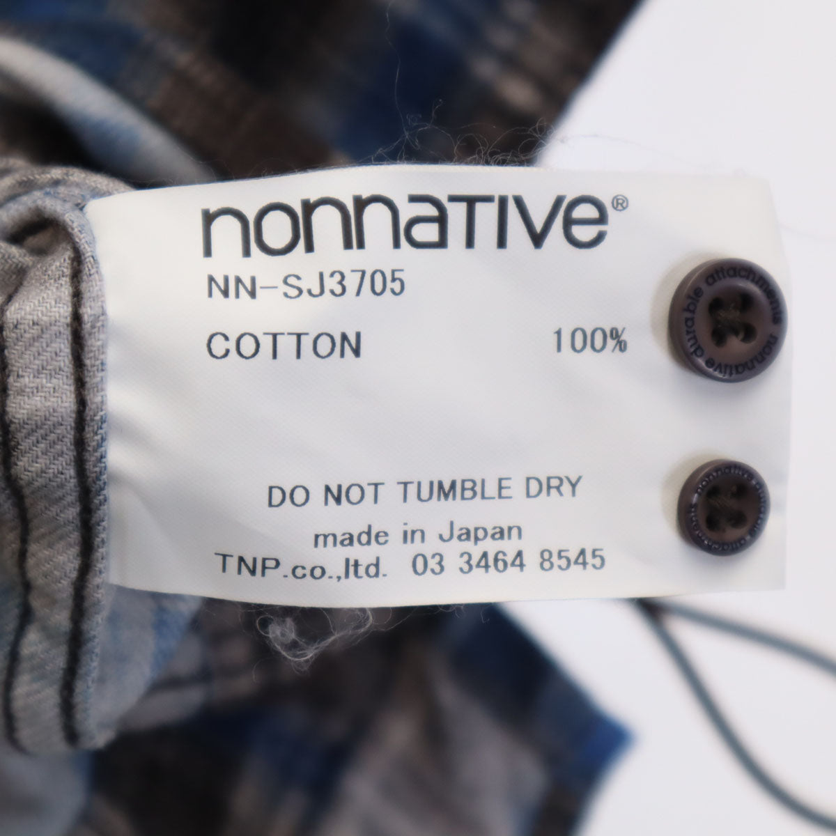 nonnative ノンネイティブ 日本製 チェック柄 ワーカー シャツジャケット 2 ブラウン系 メンズ