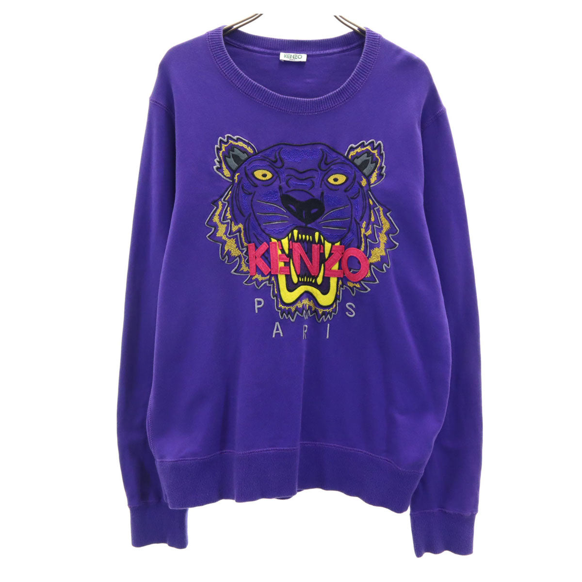 KENZO ケンゾー 長袖 スウェット トレーナー M パープル タイガー メンズ
