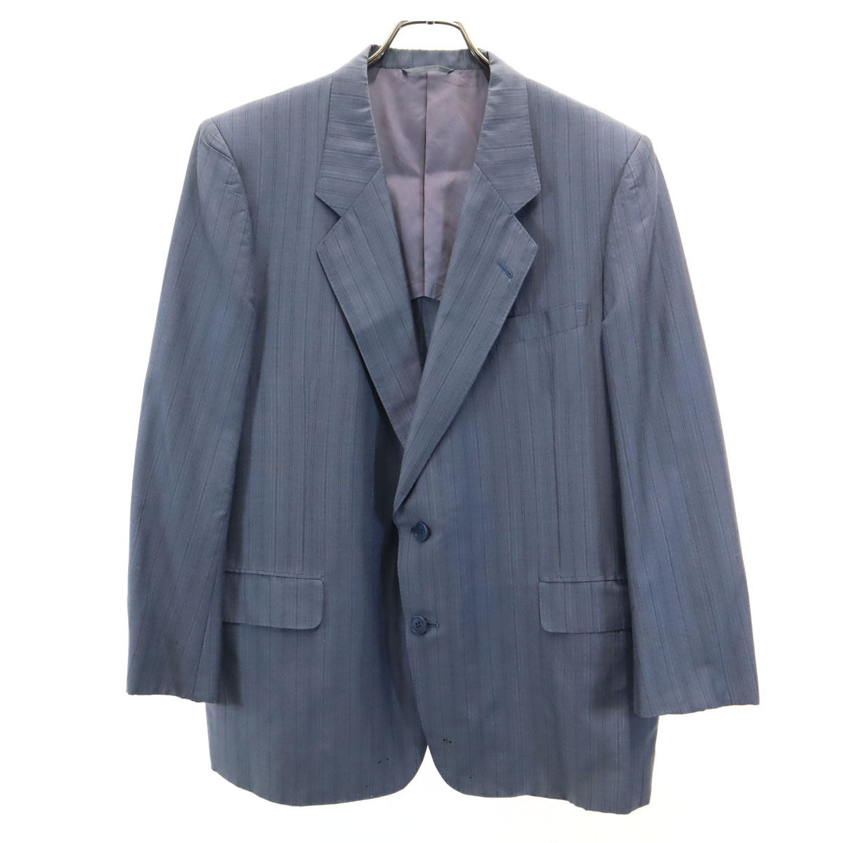 Christian Dior クリスチャンディオール 90s シルクブレンド オールド ストライプ柄 テーラードジャケット M グレー系 MONSIEUR メンズ