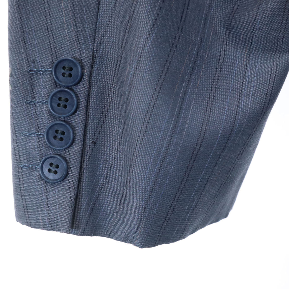 Christian Dior クリスチャンディオール 90s シルクブレンド オールド ストライプ柄 テーラードジャケット M グレー系 MONSIEUR メンズ