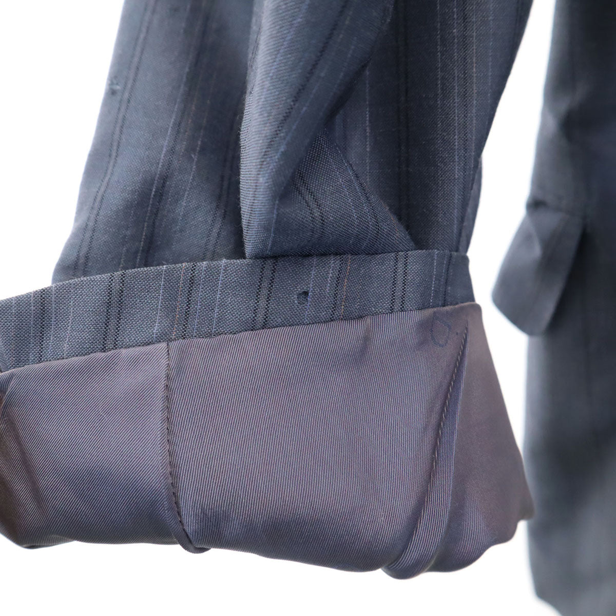 Christian Dior クリスチャンディオール 90s シルクブレンド オールド ストライプ柄 テーラードジャケット M グレー系 MONSIEUR メンズ