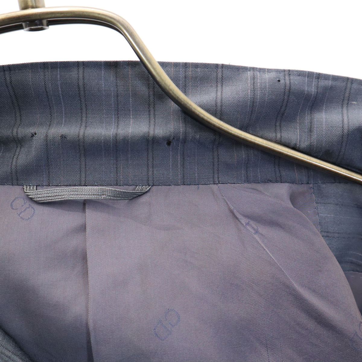 Christian Dior クリスチャンディオール 90s シルクブレンド オールド ストライプ柄 テーラードジャケット M グレー系 MONSIEUR メンズ