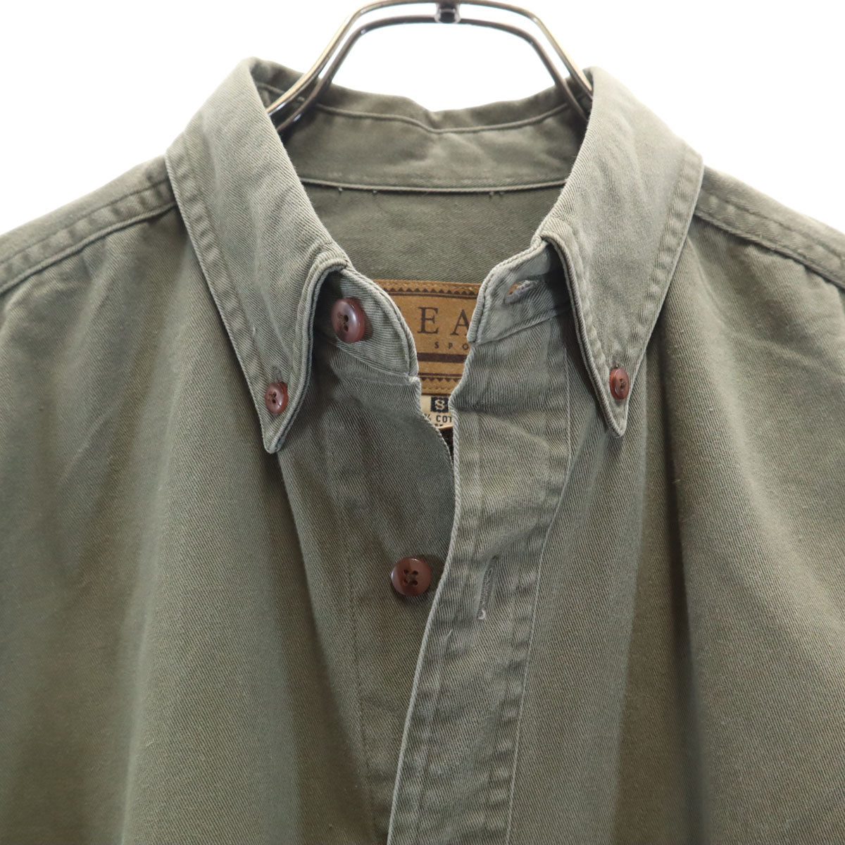 GEAR ギア 長袖 ボタンダウンシャツ S カーキ メンズ