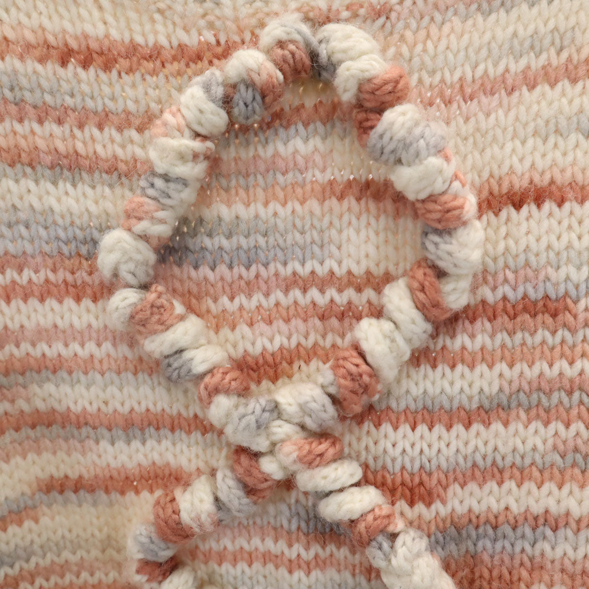 COACH コーチ ウールブレンド 総柄 長袖 セーター S ピンク ニット レディース