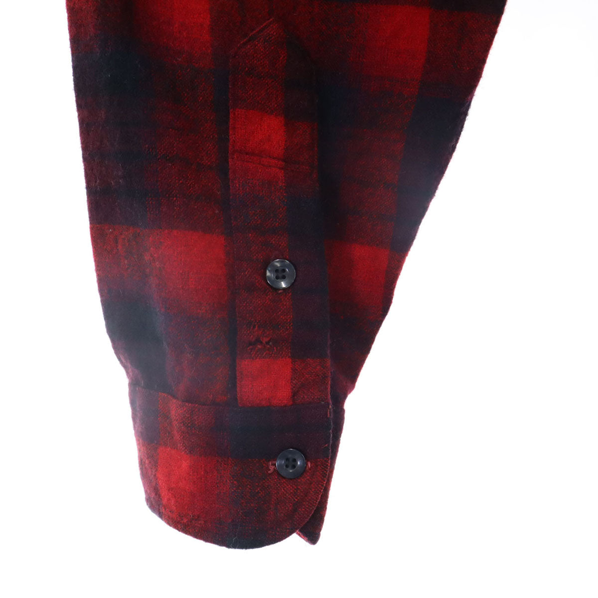 PENDLETON ペンドルトン 70s USA製 ウール ヴィンテージ チェック柄 長袖 シャツ 16 赤系 メンズ