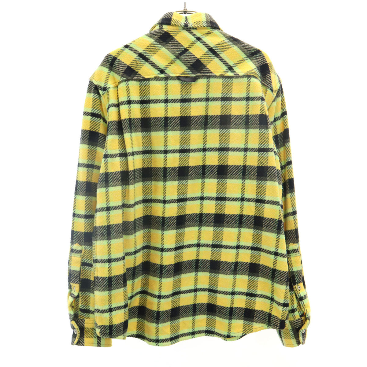 COACH コーチ チェック柄 長袖 シャツ XS イエロー系 メンズ