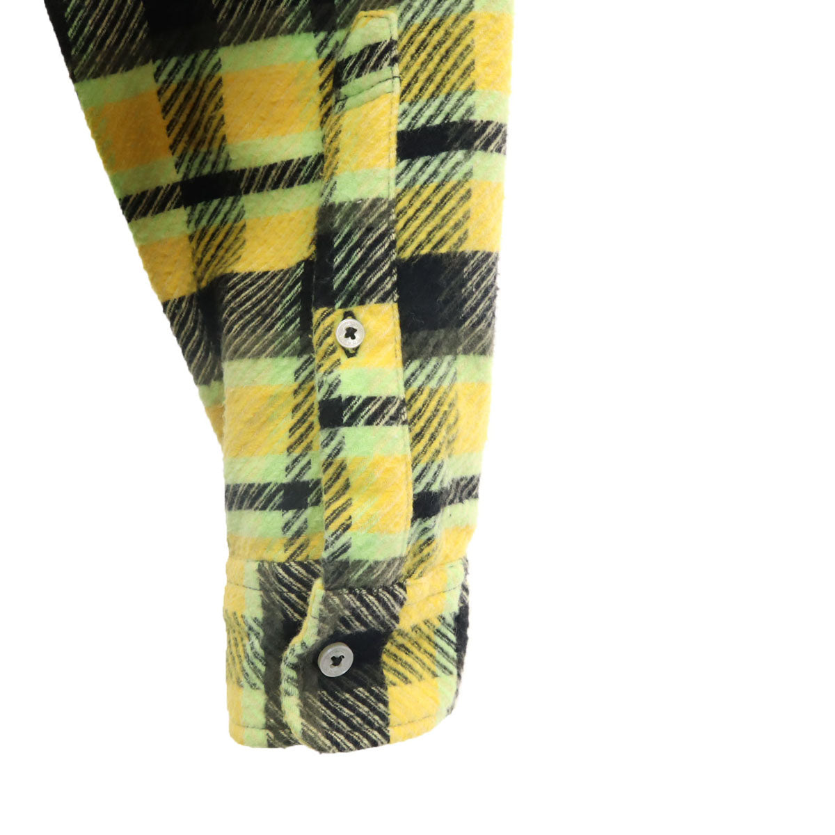 COACH コーチ チェック柄 長袖 シャツ XS イエロー系 メンズ