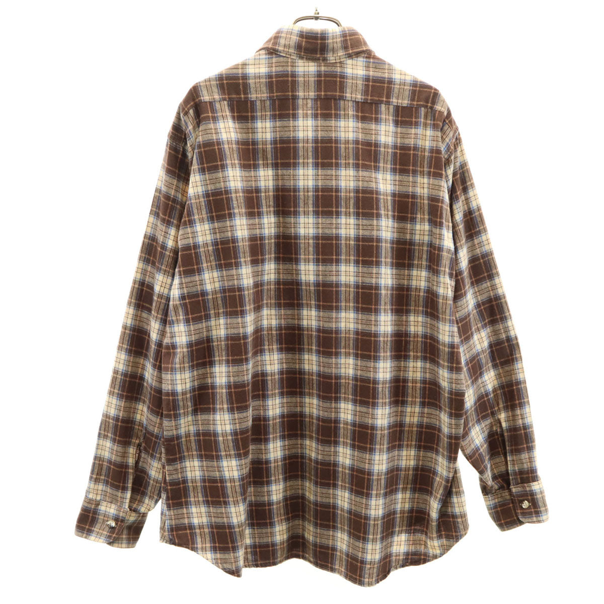 Levi's リーバイス 70s USA製 ヴィンテージ チェック柄 長袖 シャツ XL ブラウン系 メンズ