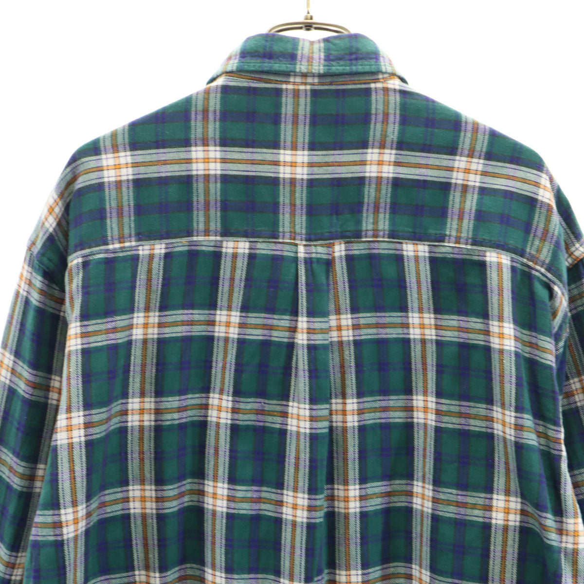 GAP ギャップ 90s オールド チェック柄 長袖 シャツ L グリーン系 メンズ