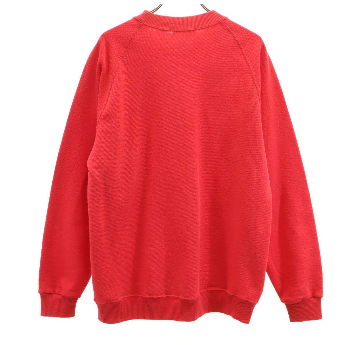 adidas アディダス 70s 80s ヴィンテージ トレフォイルロゴ刺繍 長袖 トレーナー ｌ 赤 デサント メンズ