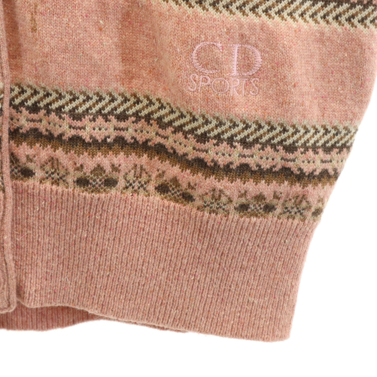 Christian Dior SPORTS クリスチャンディオール スポーツ 90s ウールブレンド オールド ニットベスト M ピンク レディース