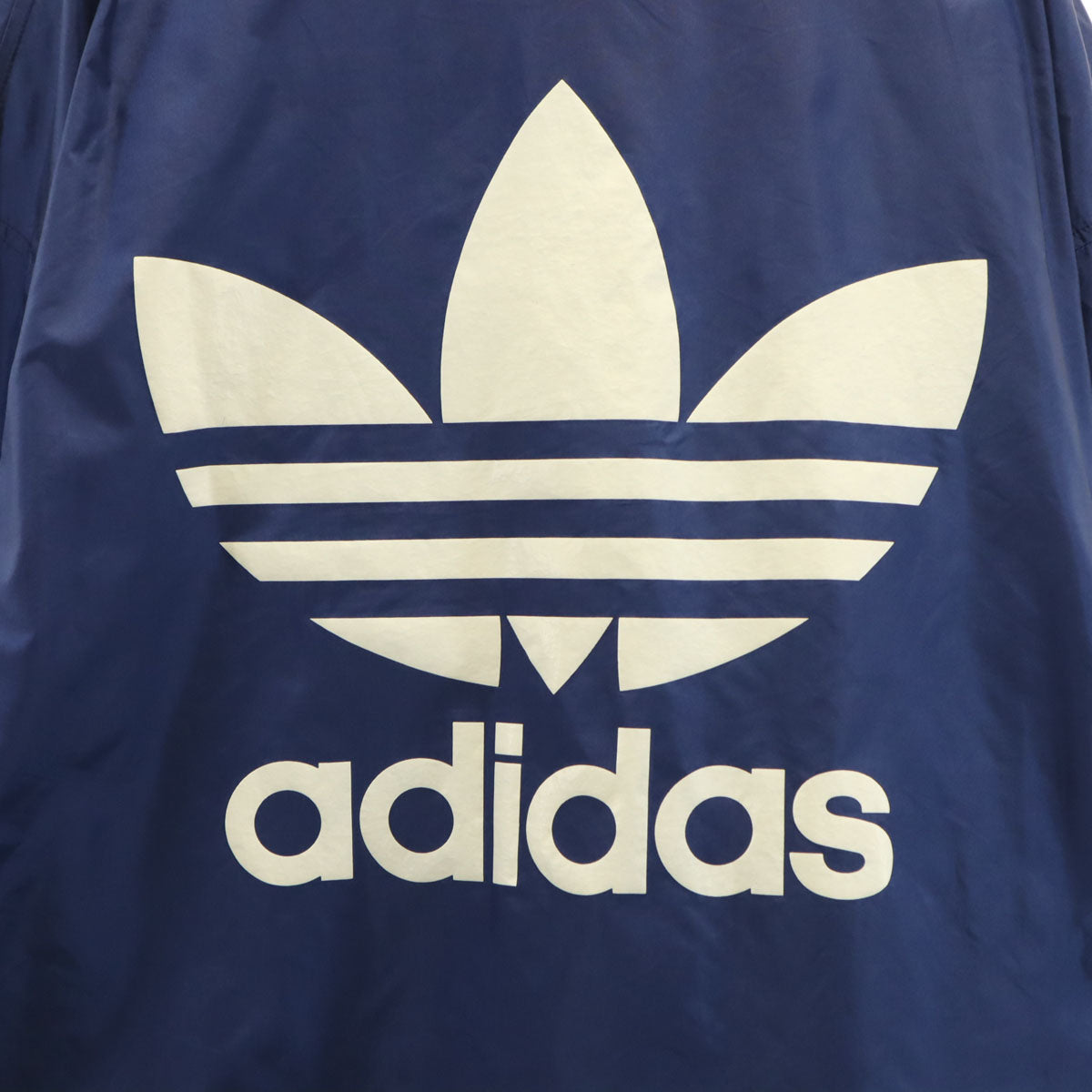 adidas アディダス 80s 日本製 ヴィンテージ バック ビッグトレフォイルロゴ トラックジャケット O ネイビー プルオーバー デサント メンズ
