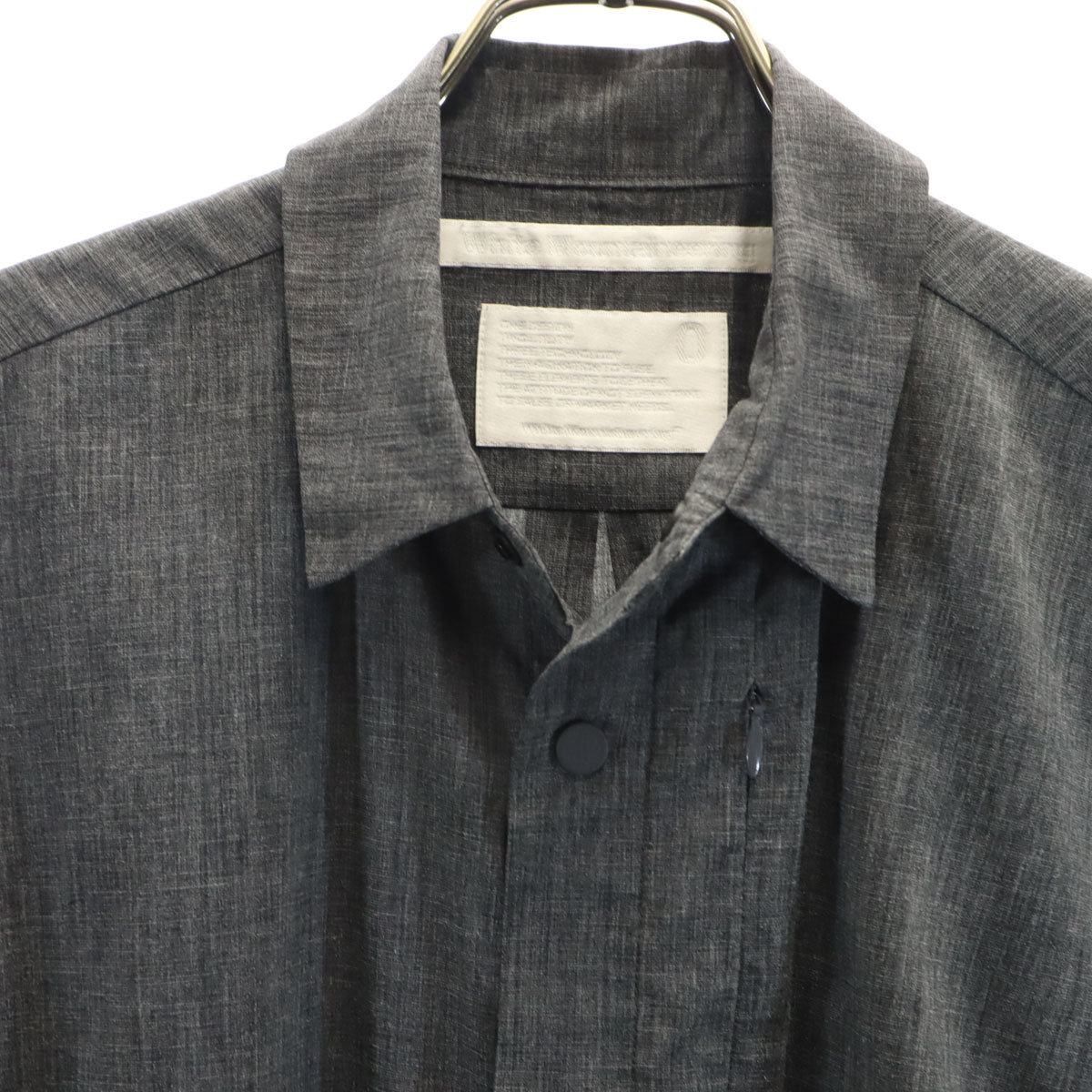 WHITE MOUNTAINEERING ホワイトマウンテニアリング 16ss 日本製 半袖 シャツ 0 チャコールグレー メンズ