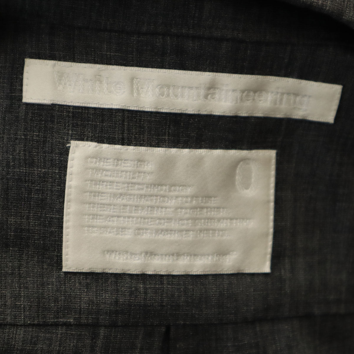 WHITE MOUNTAINEERING ホワイトマウンテニアリング 16ss 日本製 半袖 シャツ 0 チャコールグレー メンズ