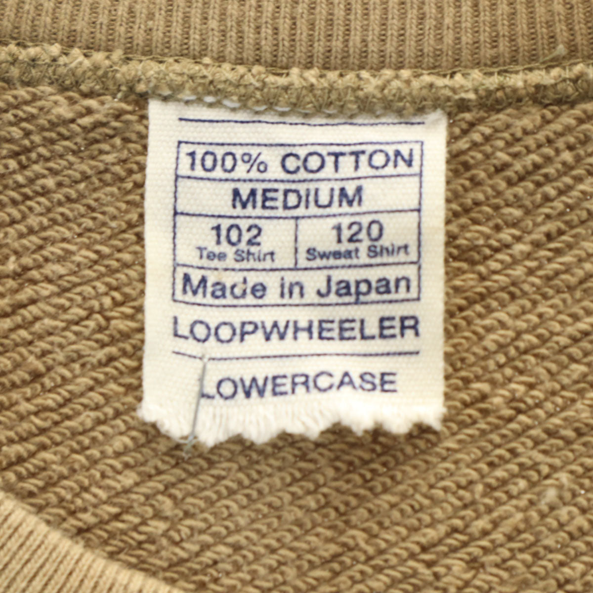 LOOPWHEELER ループウィラー 日本製 半袖 スウェット M ベージュ 無地 メンズ