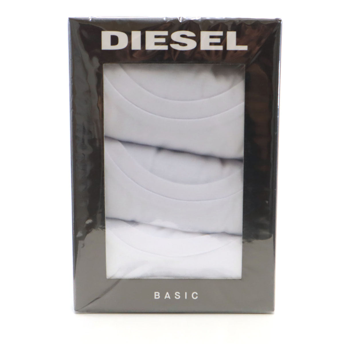 未使用 DIESEL ディーゼル ワンポイントロゴ 半袖 3枚組 Tシャツ M ホワイト メンズ