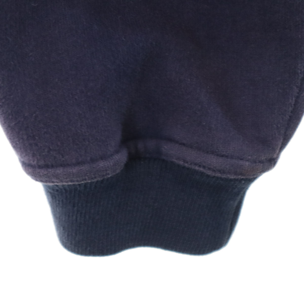 HERMES エルメス イタリア製 長袖 スウェット ジップパーカー S ネイビー 裏起毛 レディース