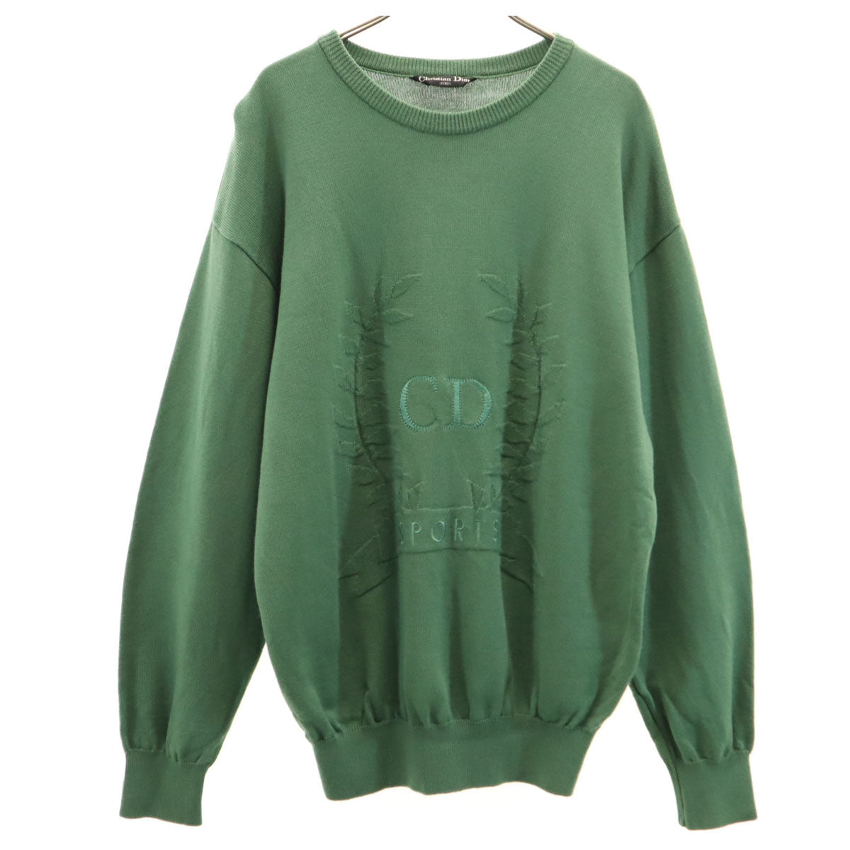 Christian Dior SPORTS クリスチャンディオールスポーツ 90s オールド 長袖 セーター L グリーン系 ニット メンズ
