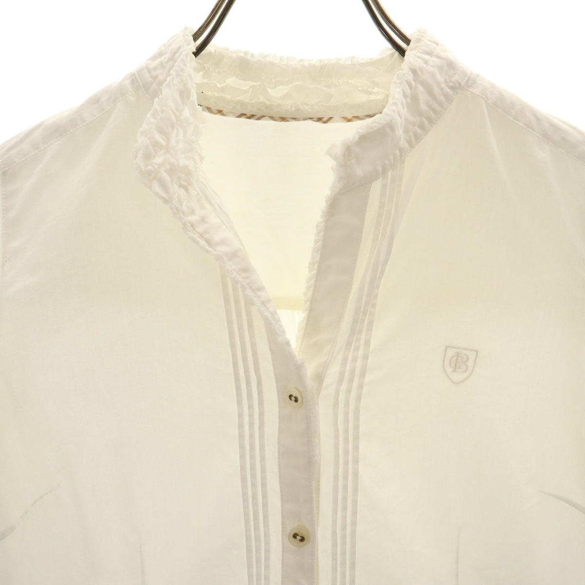 BLUE LABEL CRESTBRIDGE ブルーレーベルクレストブリッジ 長袖 ブラウス 38 ホワイト 三陽商会 レディース