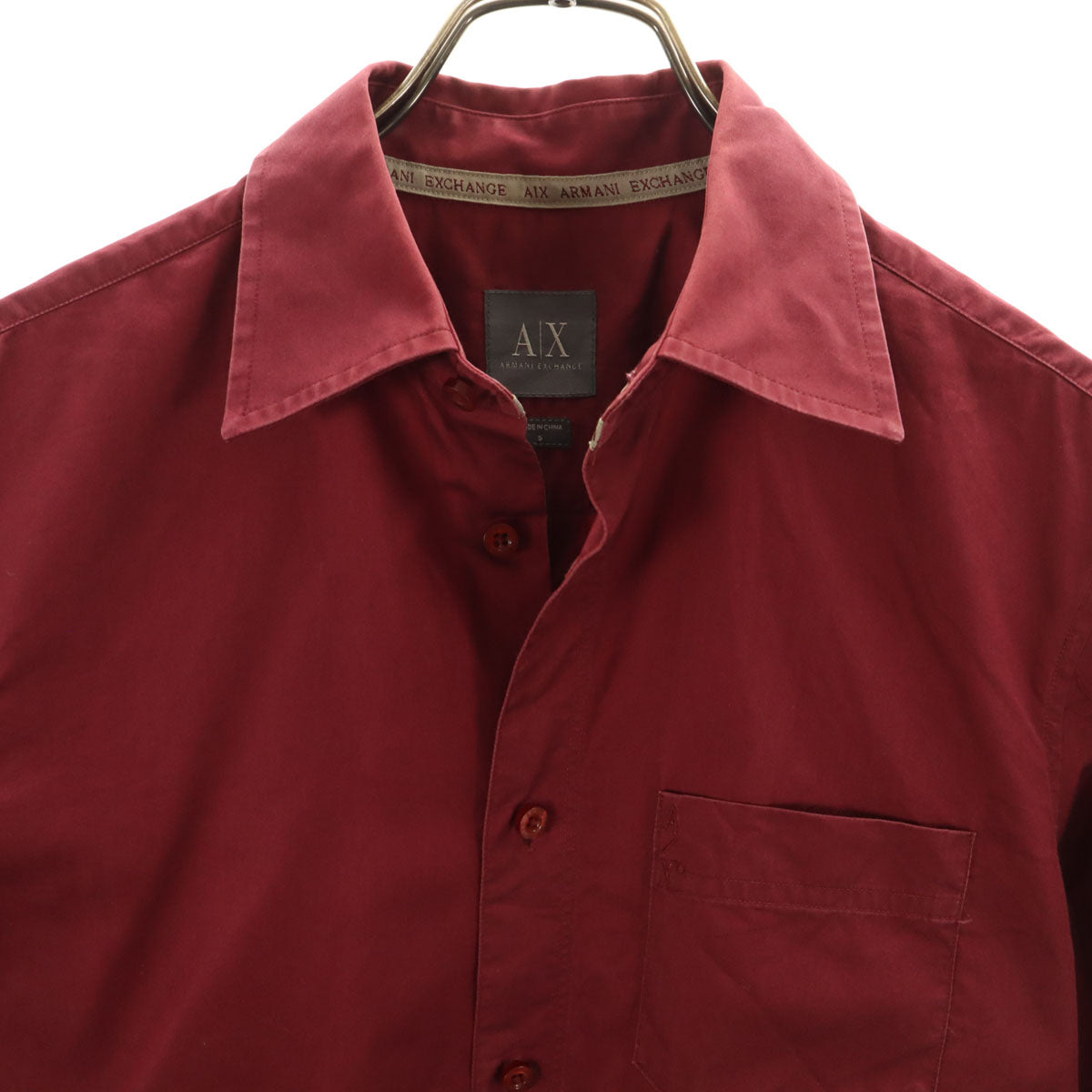 ARMANI EXCHANGE アルマーニエクスチェンジ 長袖 シャツ S ボルドー系 メンズ
