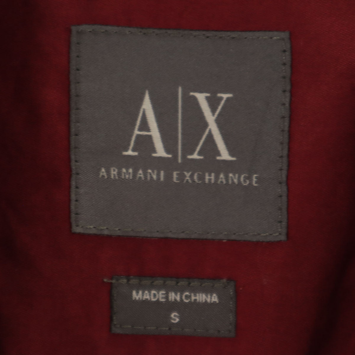 ARMANI EXCHANGE アルマーニエクスチェンジ 長袖 シャツ S ボルドー系 メンズ