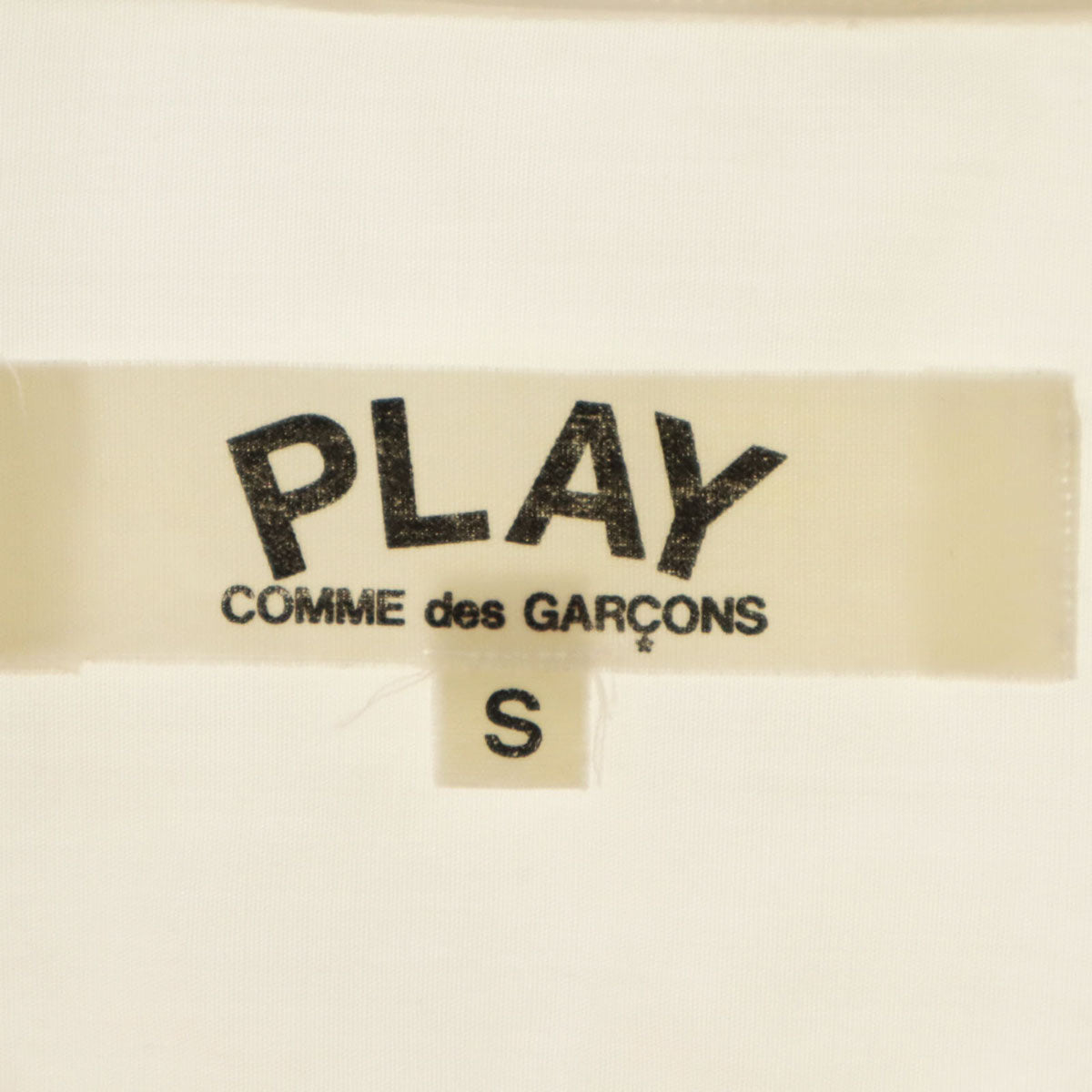 PLAY COMME des GARCONS プレイコムデギャルソン 日本製 長袖 シャツ S ホワイト メンズ