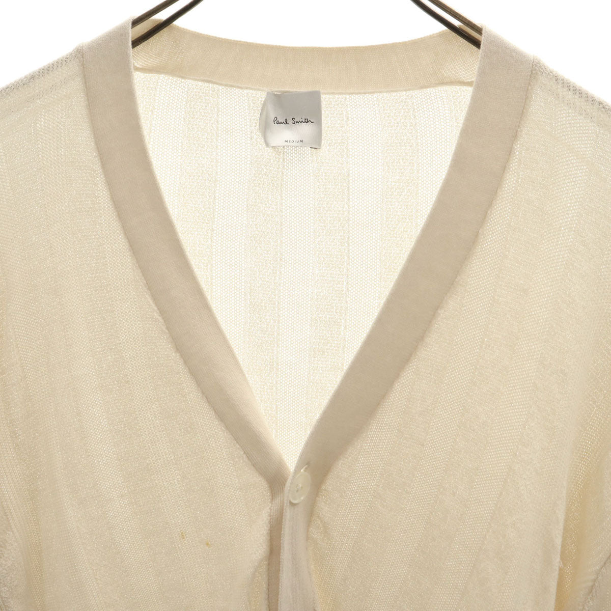 Paul Smith ポールスミス 長袖 Vネック カーディガン M ベージュ系 メンズ