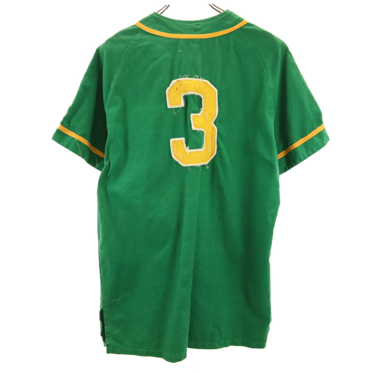 SCHACHTER`S 80s オールド 半袖 ゲーム シャツ グリーン メンズ