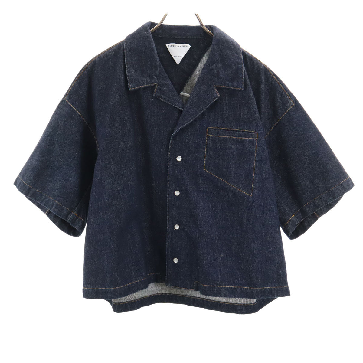 BOTTEGAVENETA ボッテガヴェネタ イタリア製 半袖 デニムジャケット 48 インディゴ メンズ