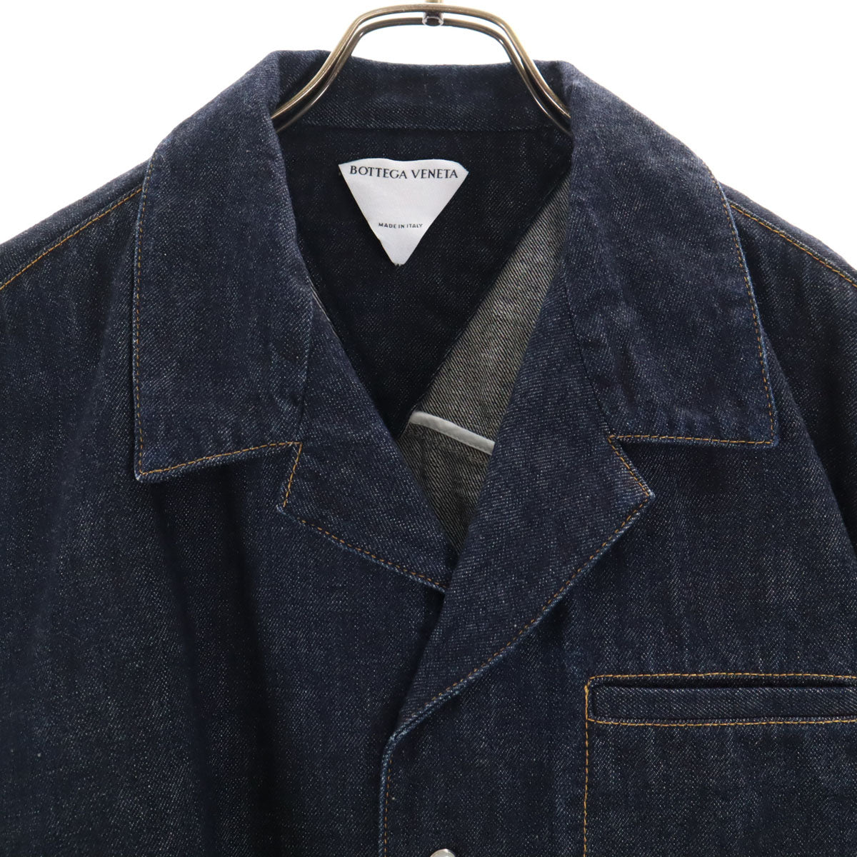 BOTTEGAVENETA ボッテガヴェネタ イタリア製 半袖 デニムジャケット 48 インディゴ メンズ