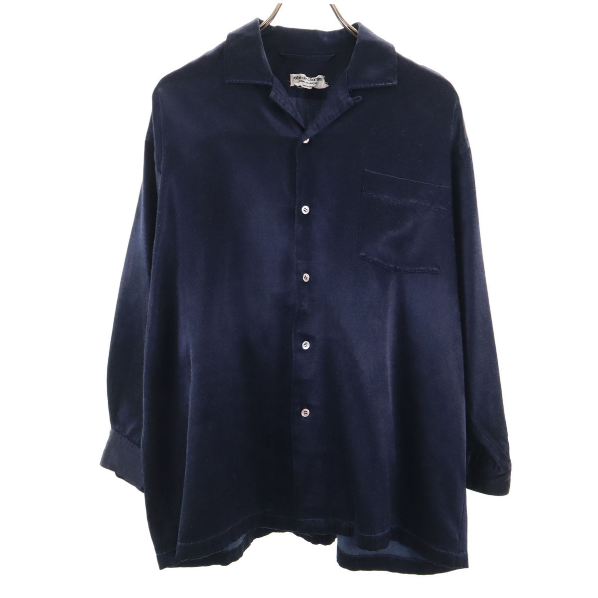 robe de chambre COMME des GARCONS ローブドシャンブルコムデギャルソン 日本製 オールド 長袖 オープンカラーシャツ ネイビー メンズ