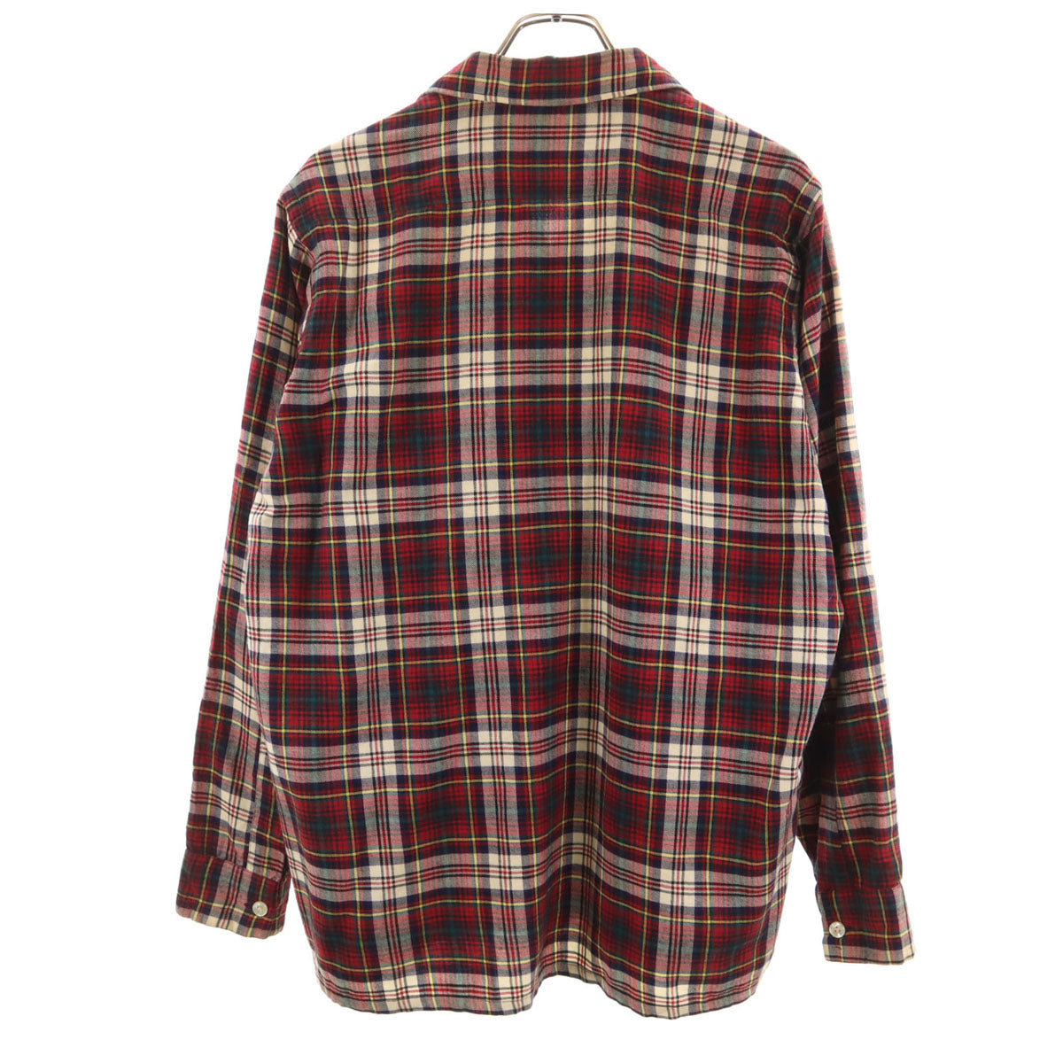 Hathaway ハサウェイ 60s ヴィンテージ 開襟 チェック柄 長袖 オープンカラーシャツ M レッド メンズ